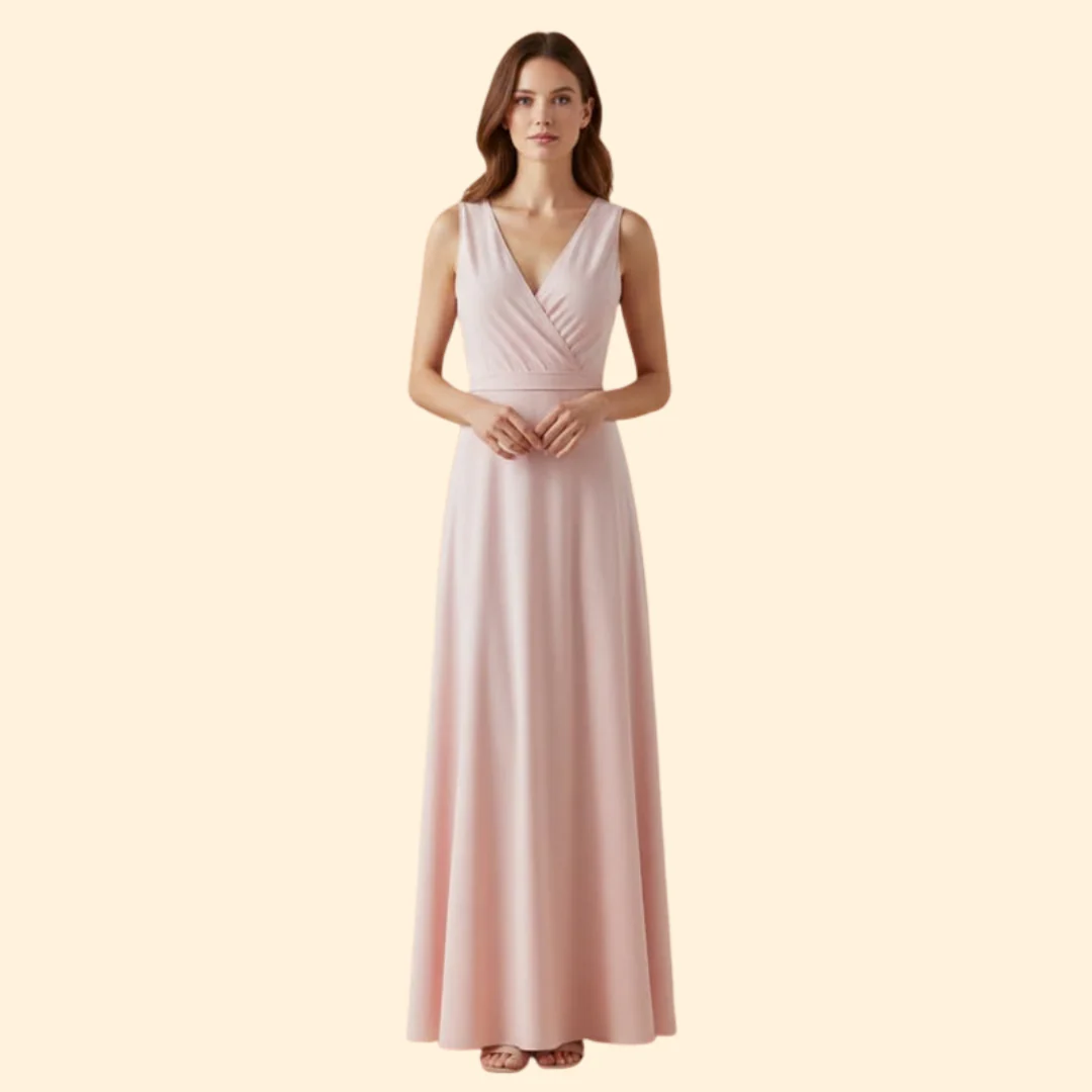 Women's Flowing V-Neck Dress - Image 2