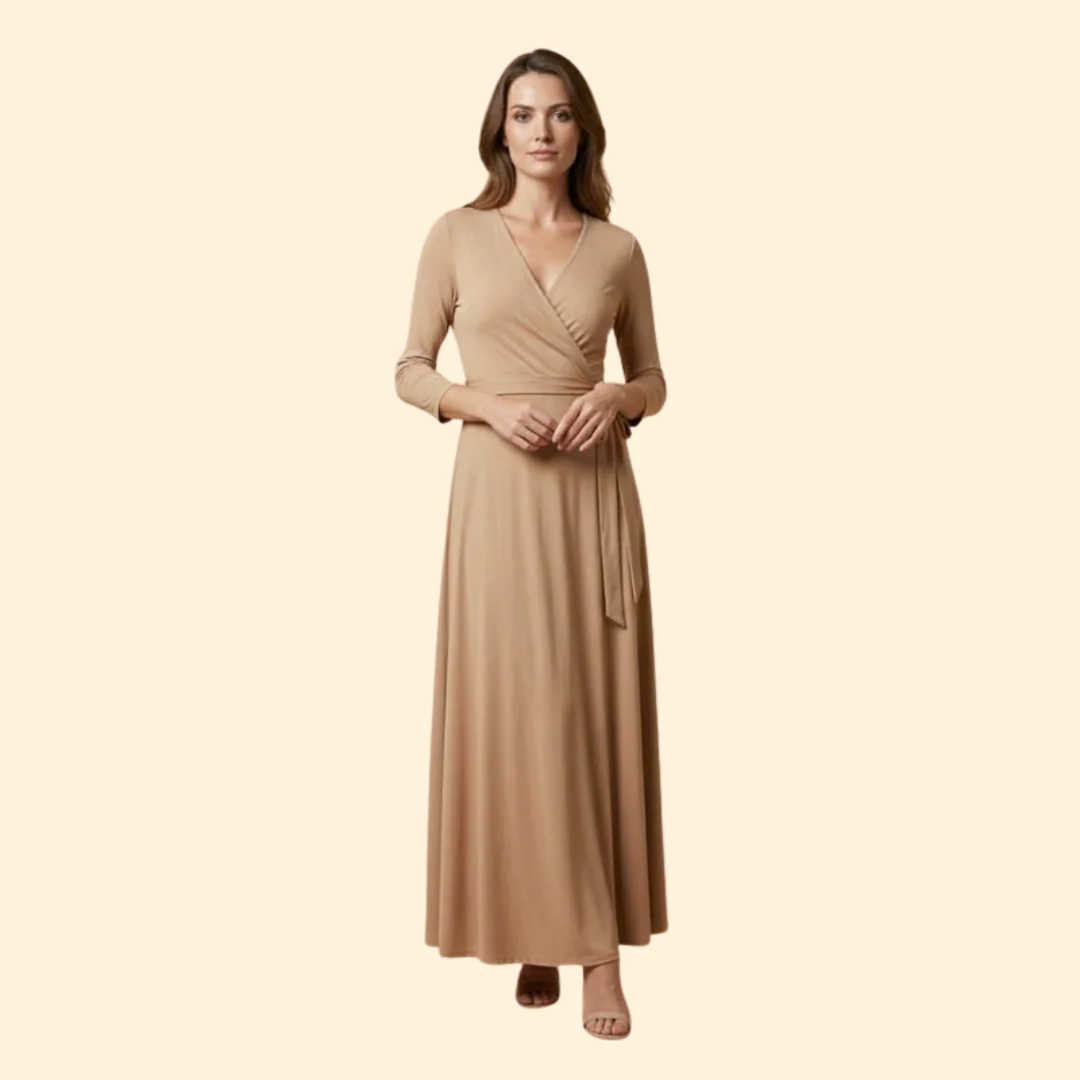 Women's Flowing V-Neck Dress - Image 8