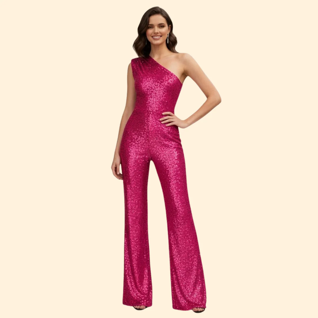 Women’s Glamorous Jumpsuit with One-Shoulder Design - Image 10