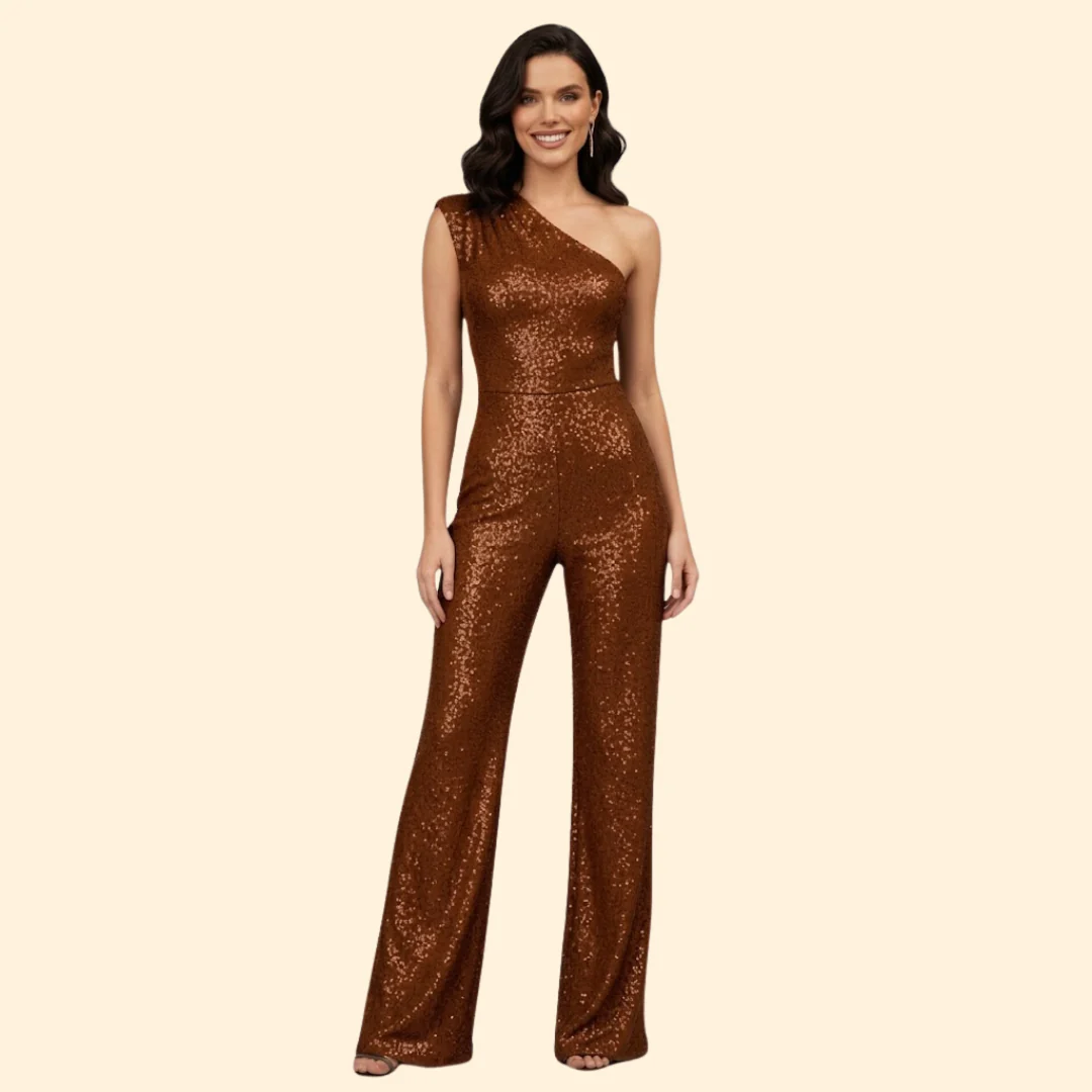 Women’s Glamorous Jumpsuit with One-Shoulder Design - Image 11