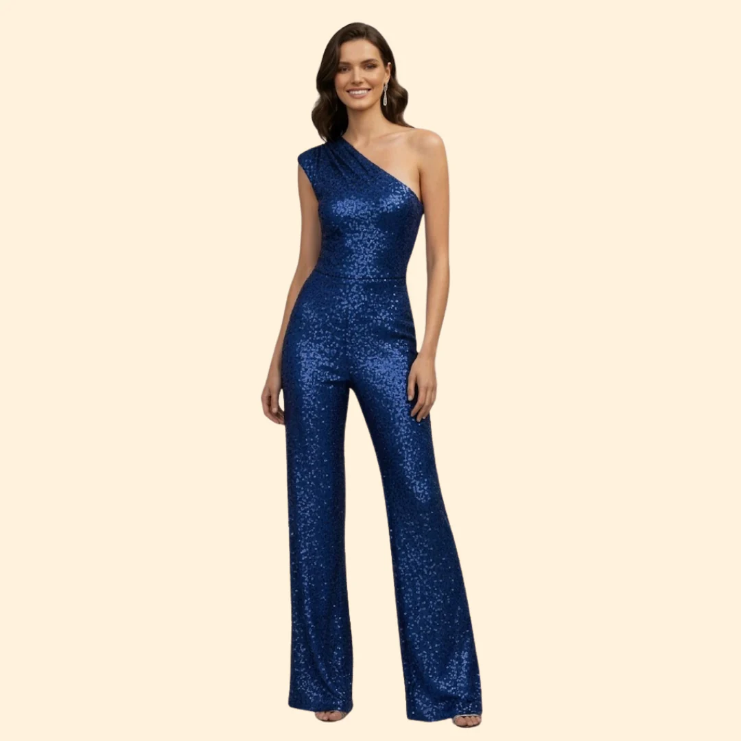 Women’s Glamorous Jumpsuit with One-Shoulder Design - Image 14