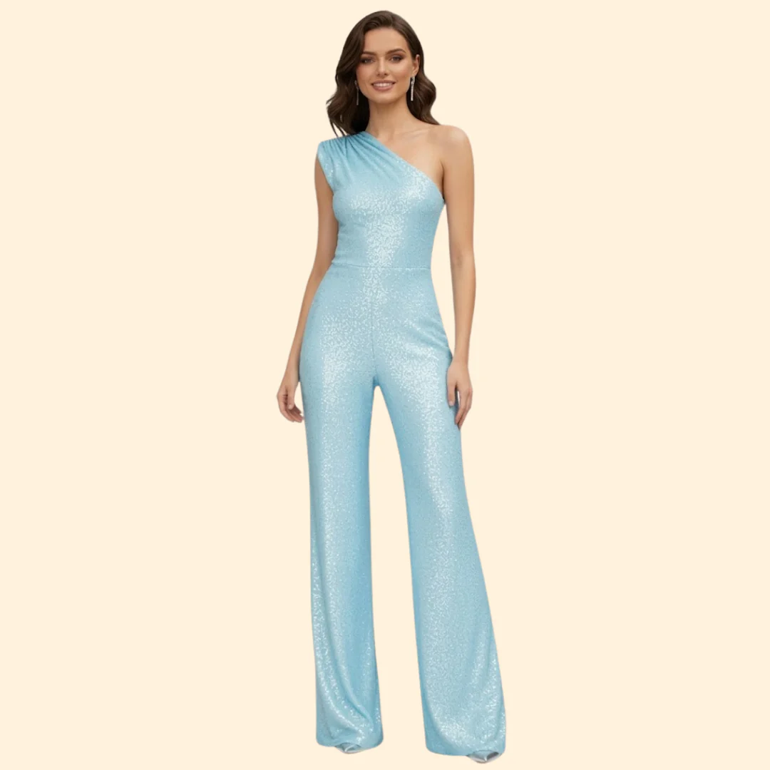 Women’s Glamorous Jumpsuit with One-Shoulder Design - Image 16