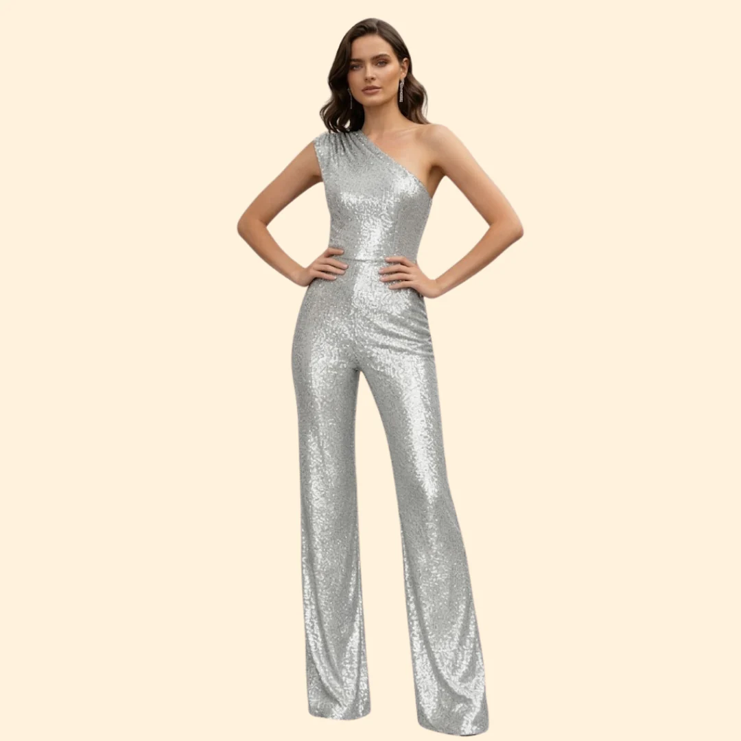 Women’s Glamorous Jumpsuit with One-Shoulder Design - Image 7