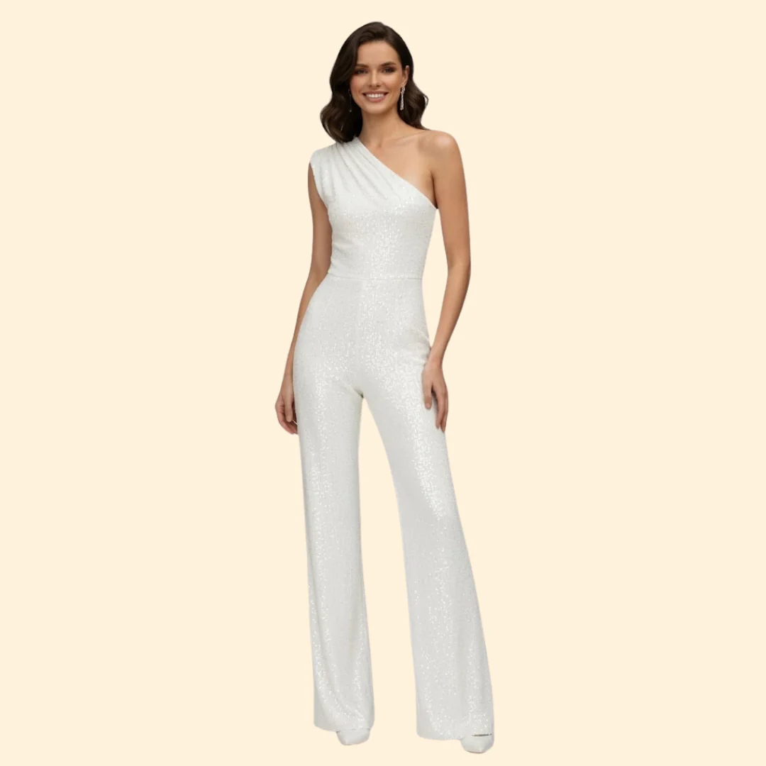 Women’s Glamorous Jumpsuit with One-Shoulder Design - Image 8