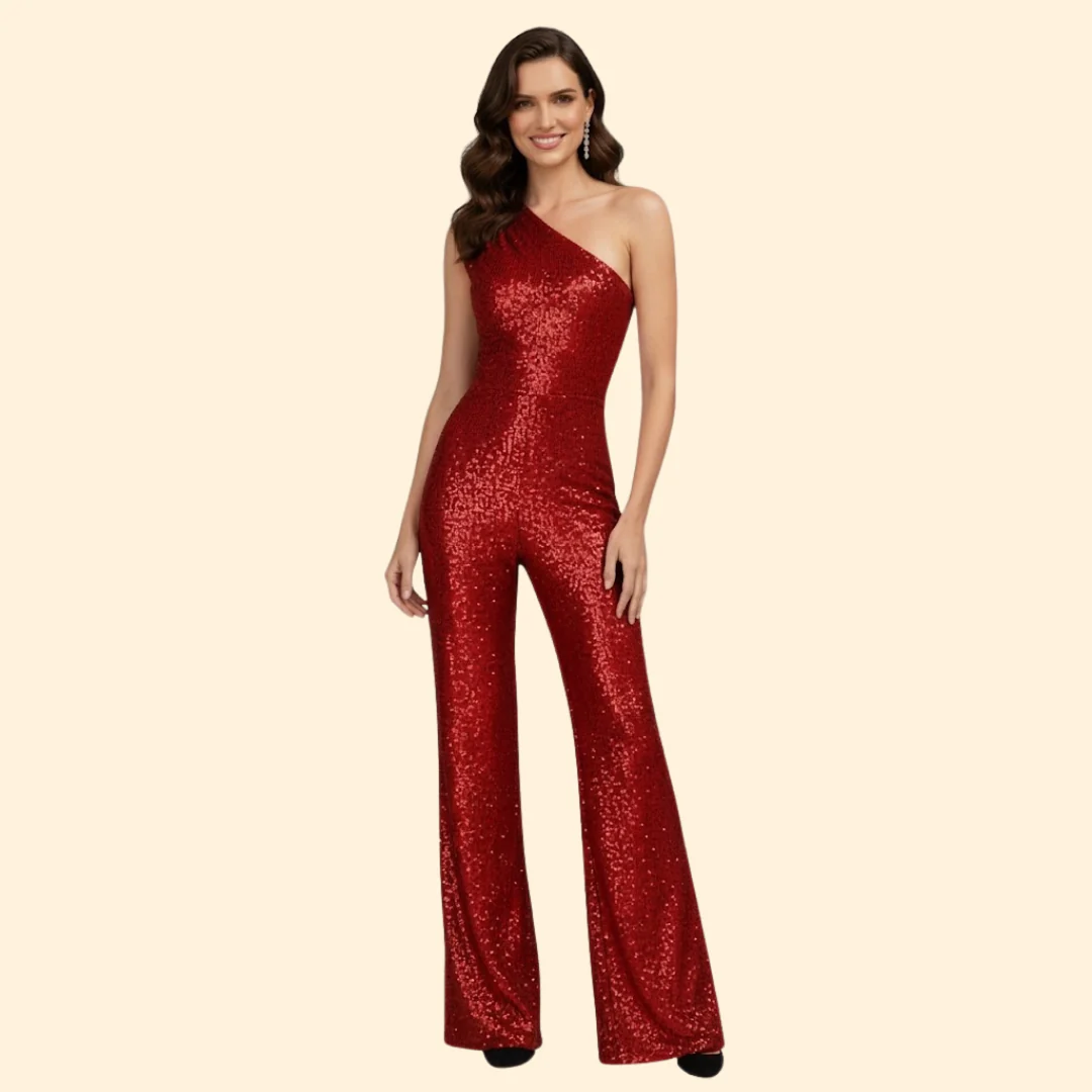 Women’s Glamorous Jumpsuit with One-Shoulder Design - Image 9