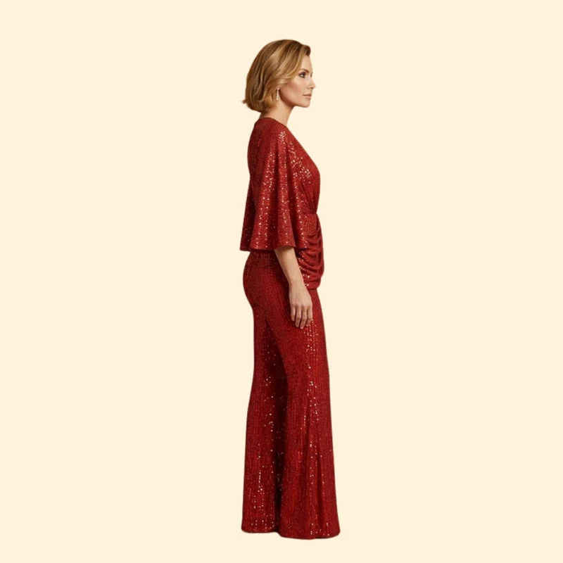 Women’s Glamorous Jumpsuit with Sequin Detailing - Image 3