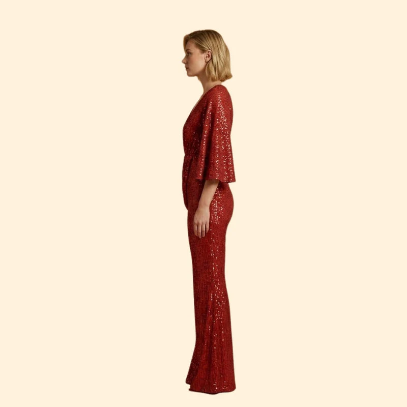 Women’s Glamorous Jumpsuit with Sequin Detailing - Image 6