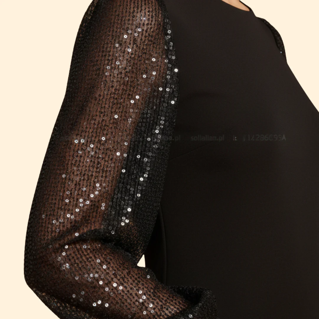 Women's Glitter Sleeve Mini Dress - Image 7