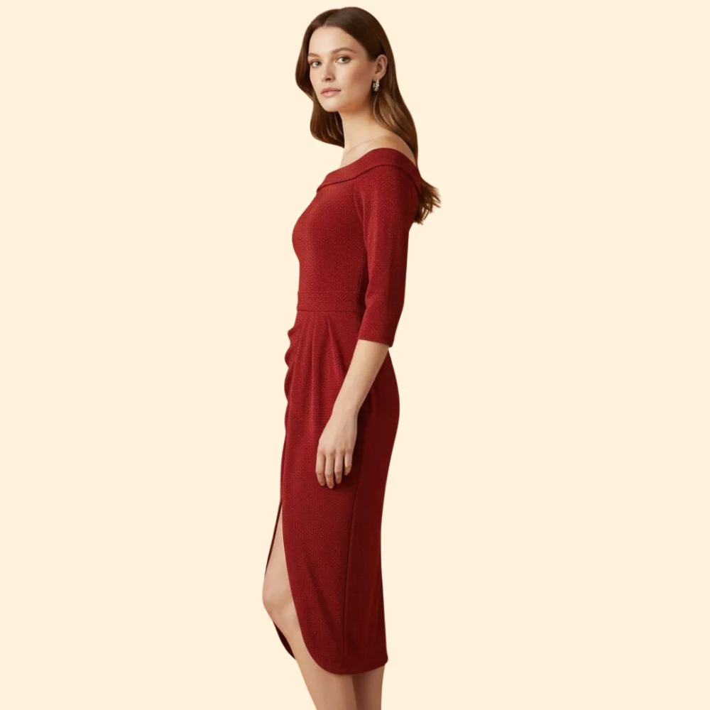 Women’s Glittering Wedding Guest Dress - Image 4