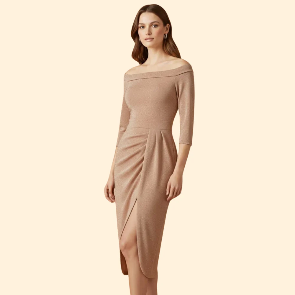 Women’s Glittering Wedding Guest Dress - Image 5