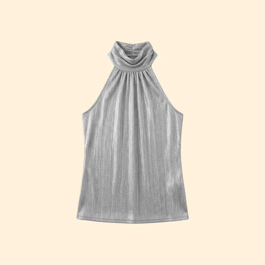Women’s Halter Top with Round Neckline