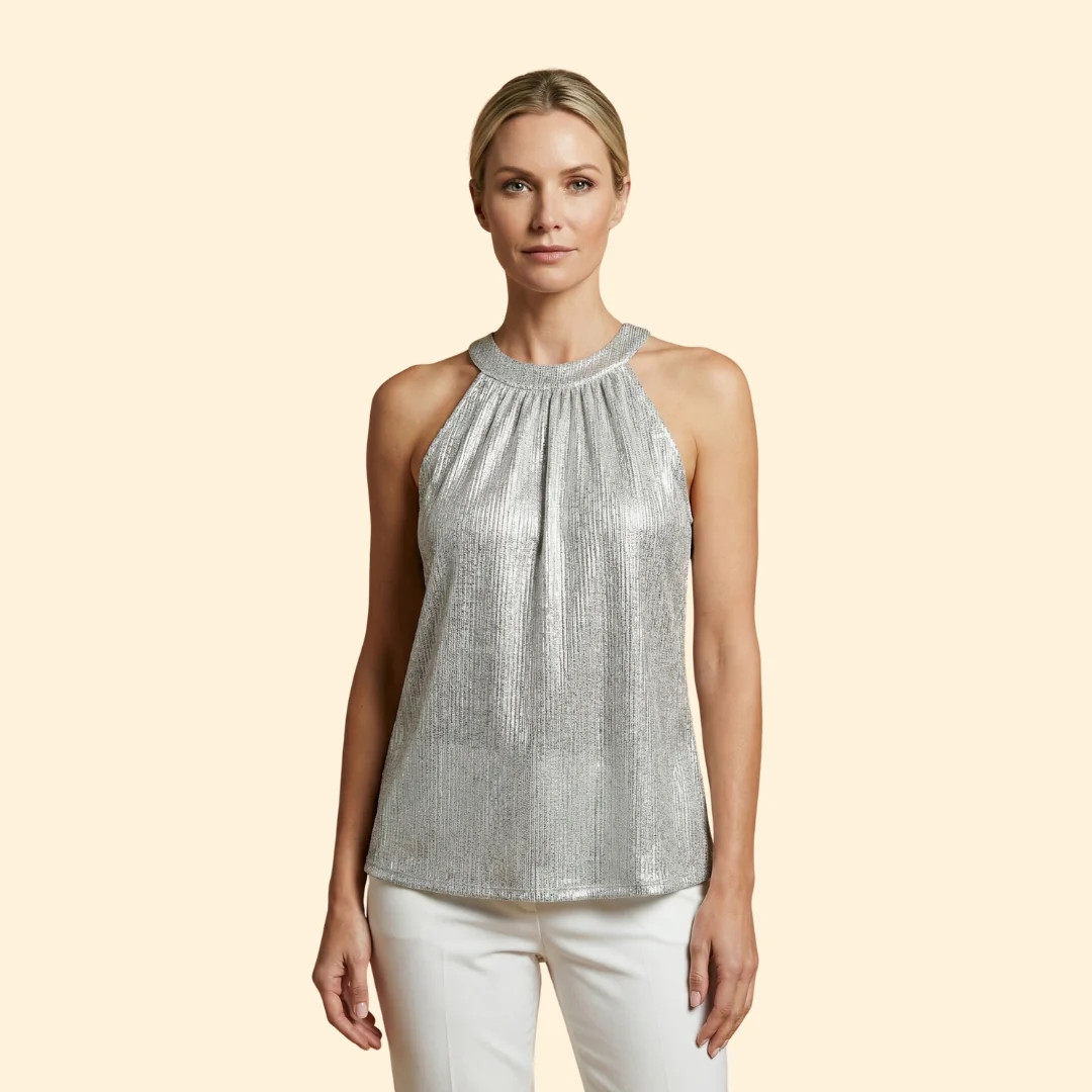 Women’s Halter Top with Round Neckline - Image 2