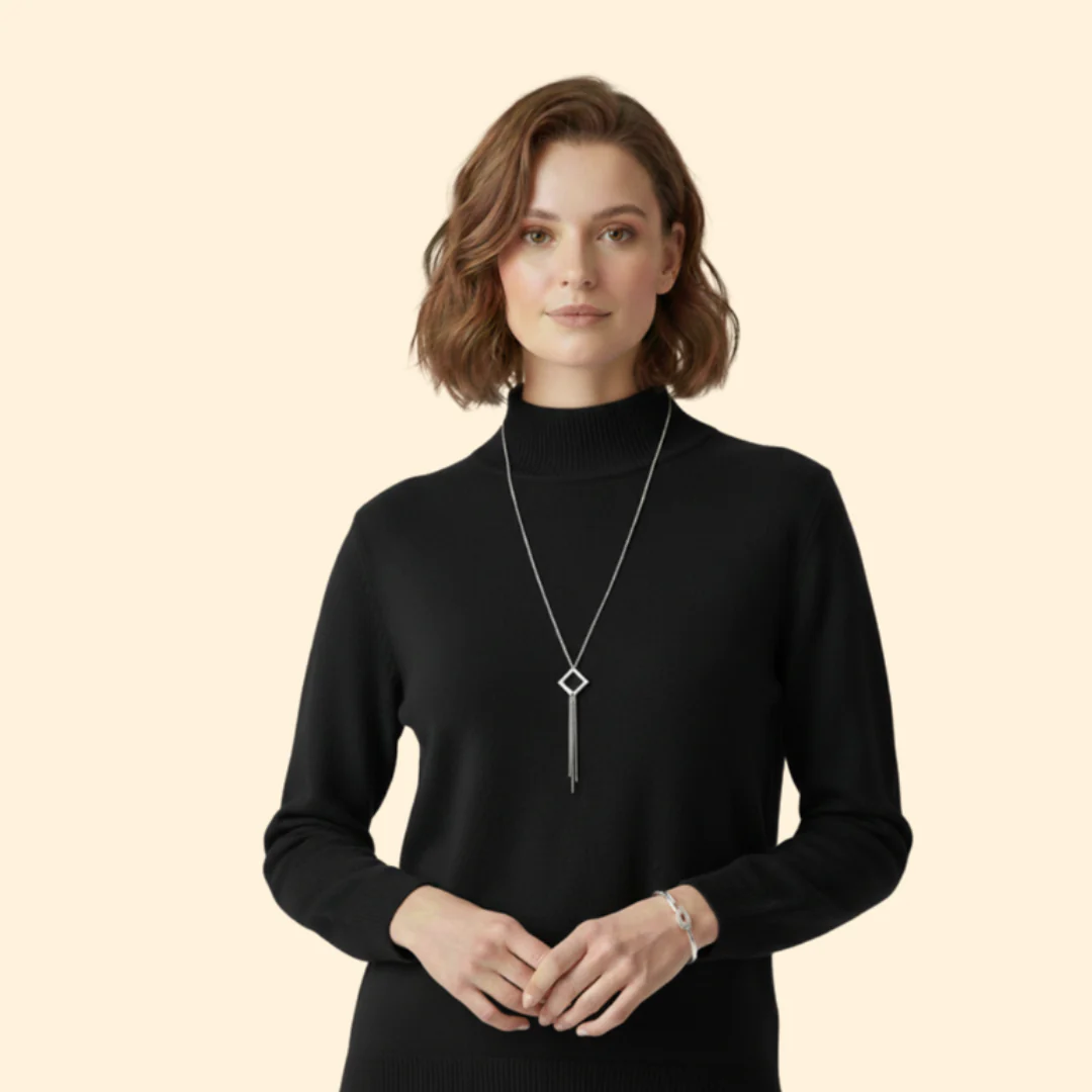 Women’s High Neck Sweater with Long Sleeves - Image 10
