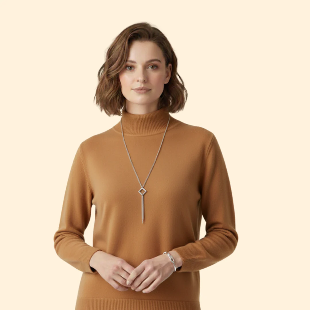 Women’s High Neck Sweater with Long Sleeves - Image 15