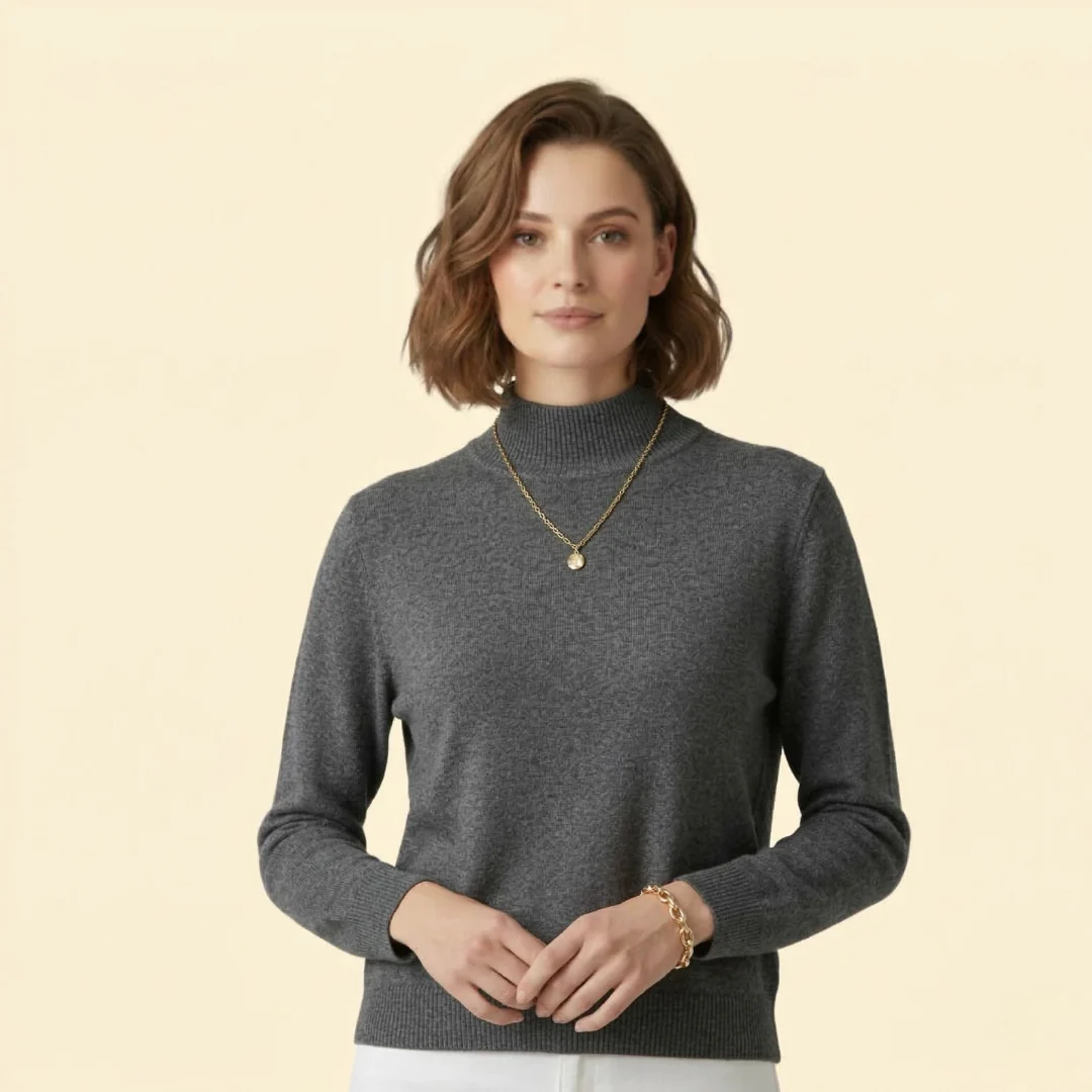 Women’s High Neck Sweater with Long Sleeves - Image 20