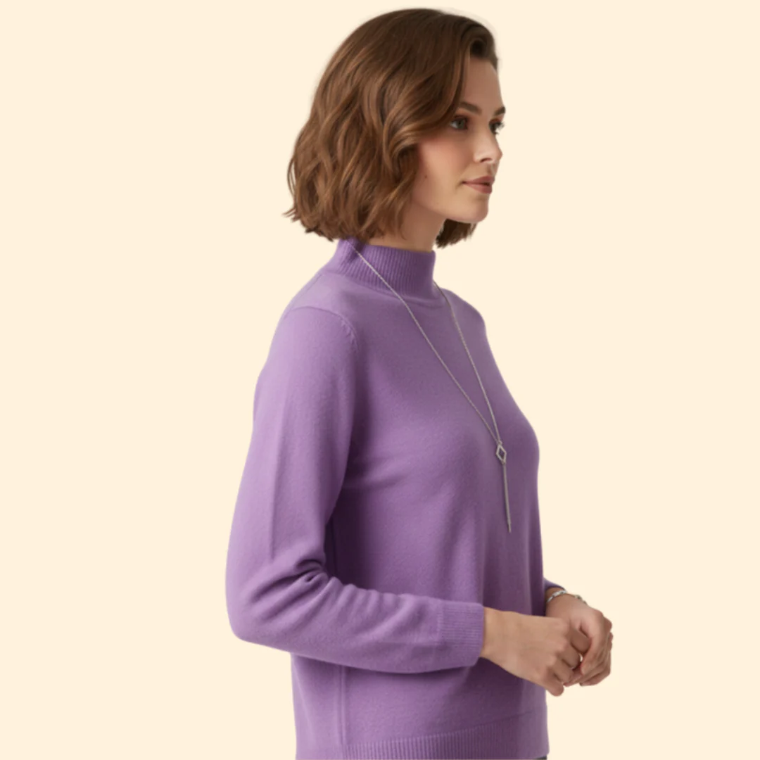 Women’s High Neck Sweater with Long Sleeves - Image 5
