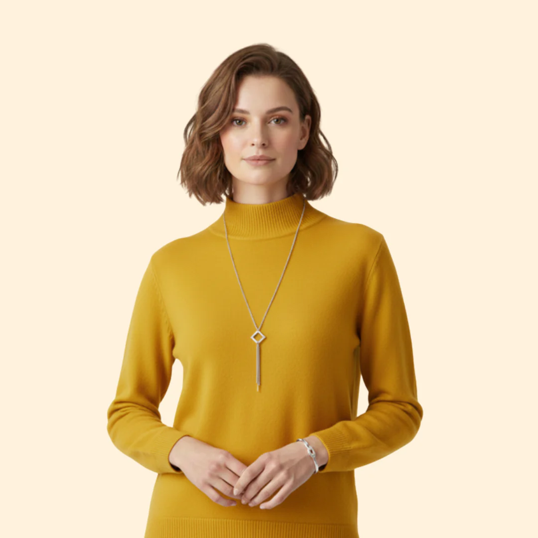 Women’s High Neck Sweater with Long Sleeves - Image 7