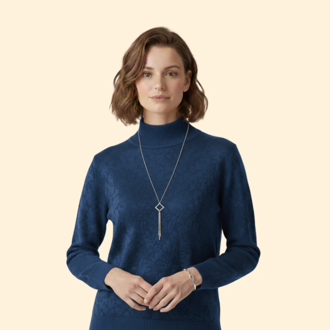 Women’s High Neck Sweater with Long Sleeves - Image 9