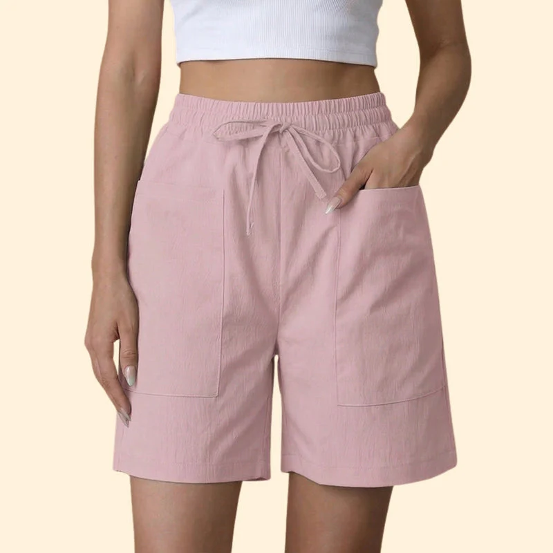 Women's High-Waisted Shorts with Side Pockets - Image 10