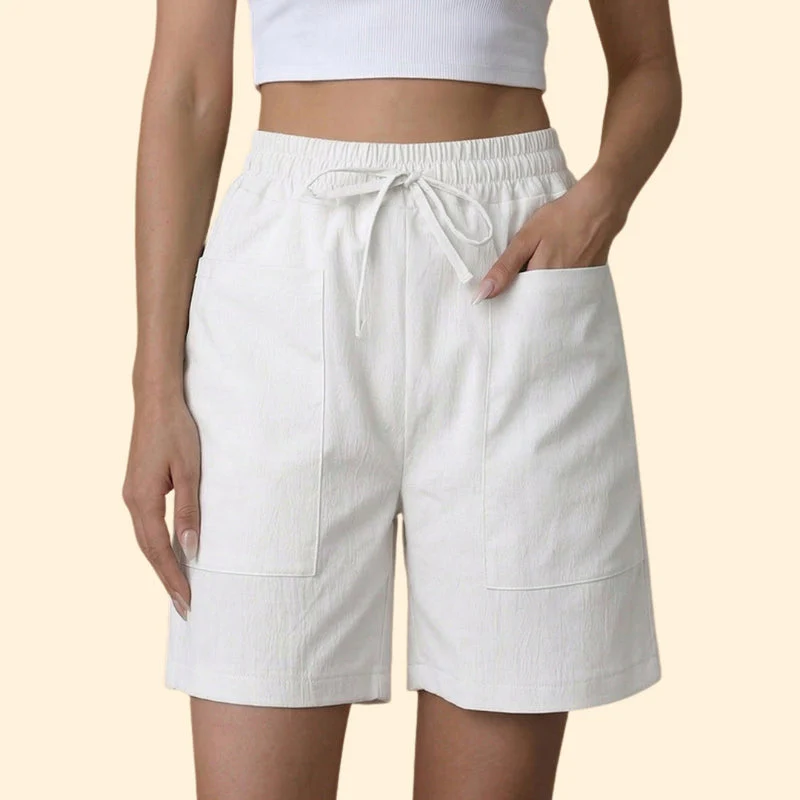 Women's High-Waisted Shorts with Side Pockets - Image 13