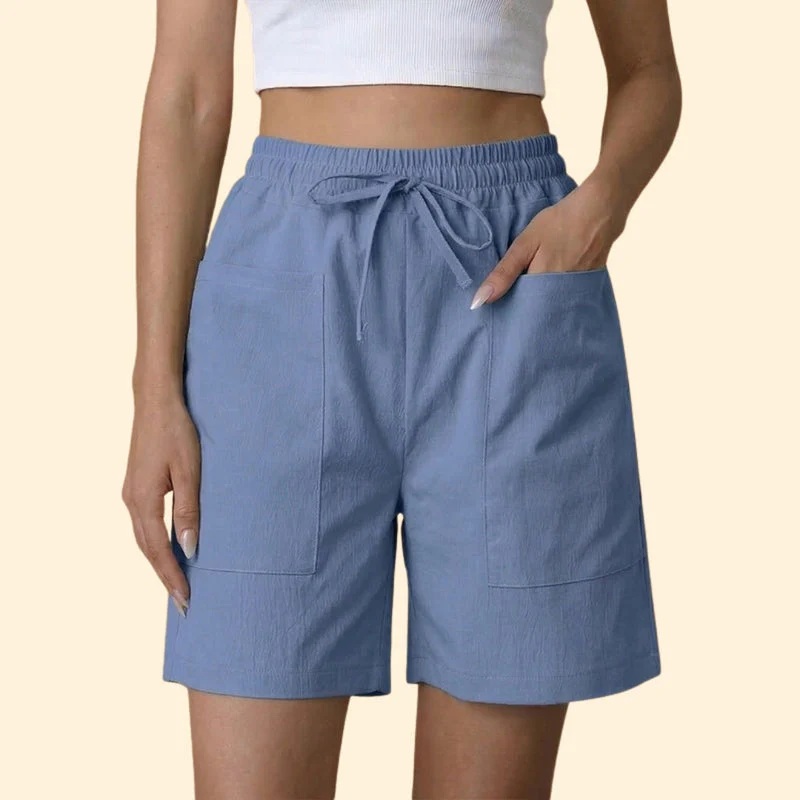 Women's High-Waisted Shorts with Side Pockets - Image 14