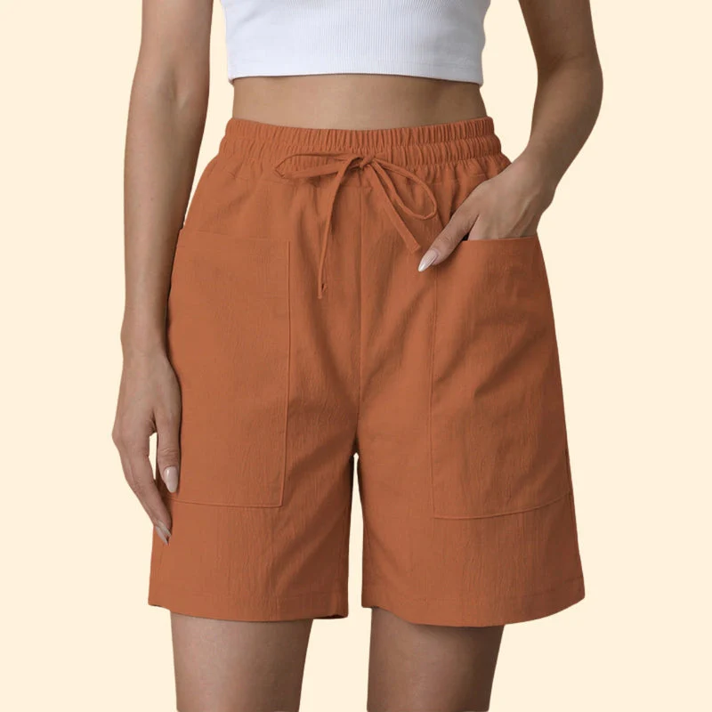Women's High-Waisted Shorts with Side Pockets - Image 15