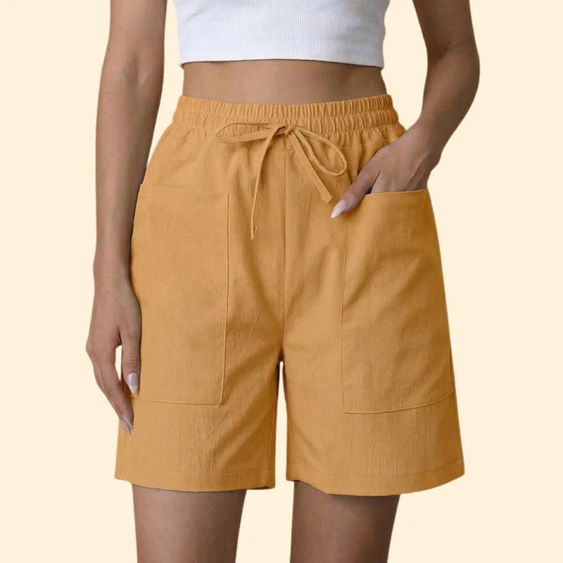 Women's High-Waisted Shorts with Side Pockets - Image 16