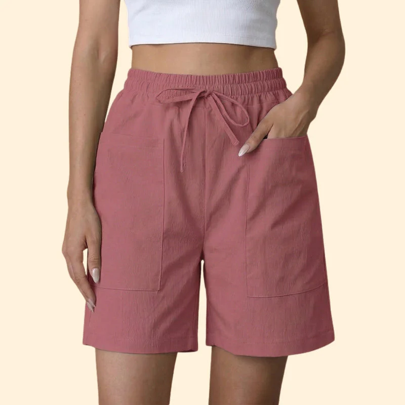 Women's High-Waisted Shorts with Side Pockets - Image 17