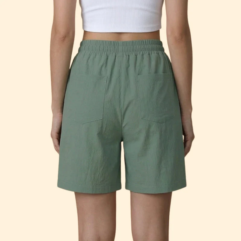 Women's High-Waisted Shorts with Side Pockets - Image 6