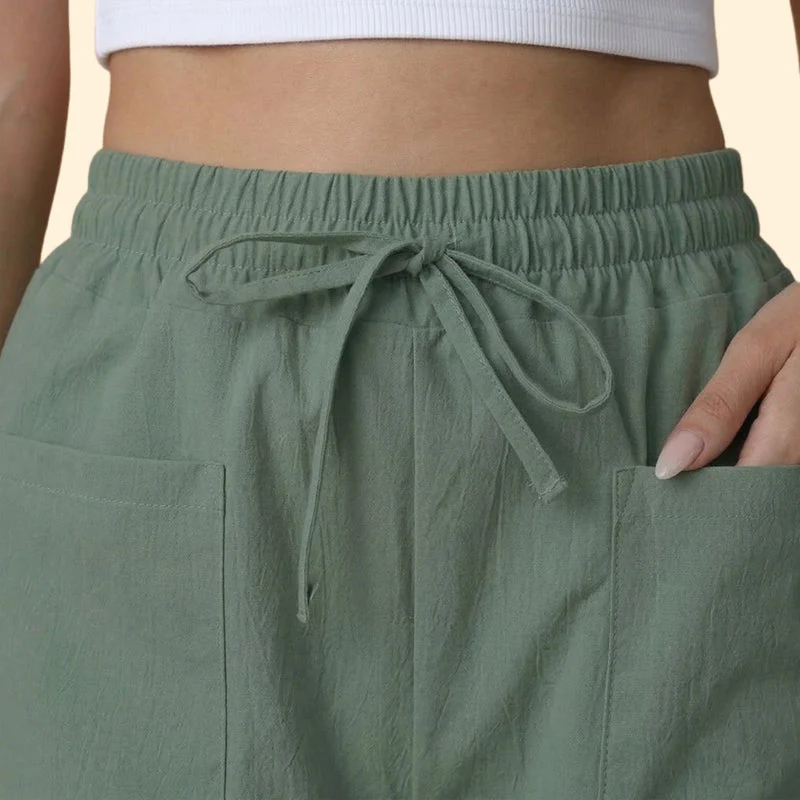 Women's High-Waisted Shorts with Side Pockets - Image 7