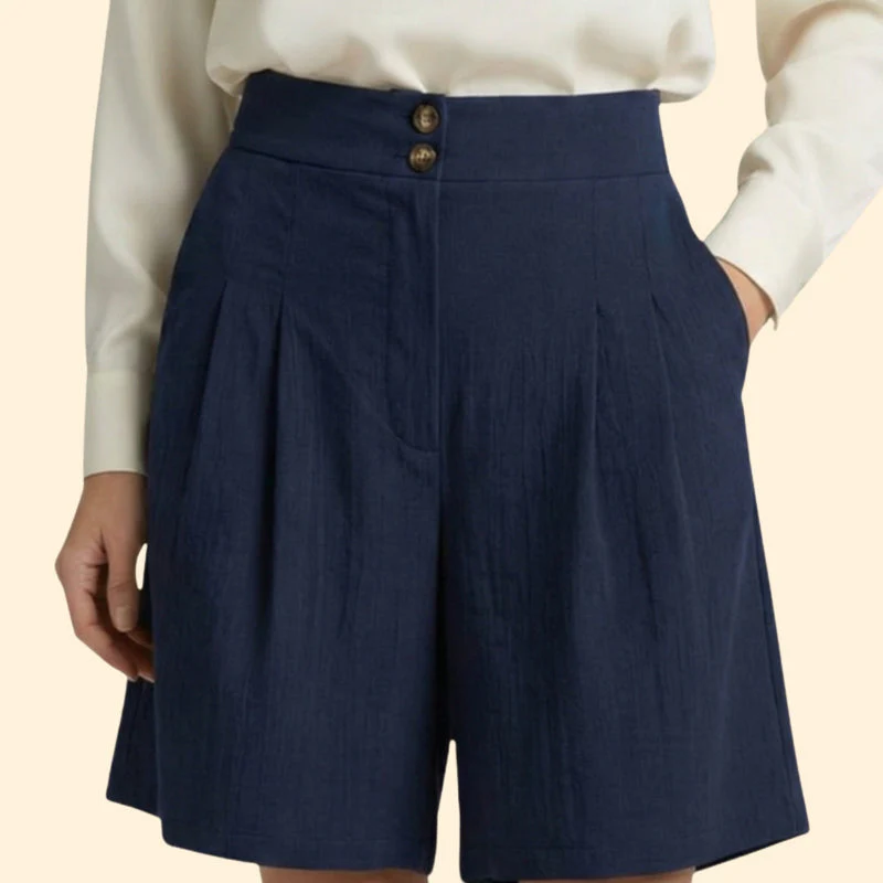 Women’s High-Waisted Shorts with Wide Legs - Image 14
