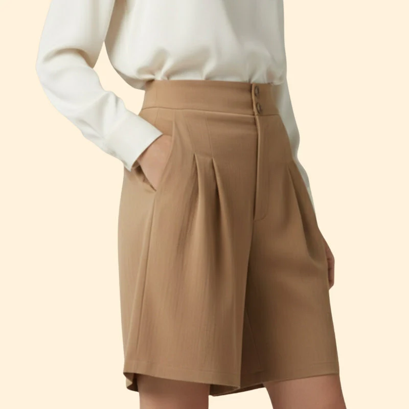 Women’s High-Waisted Shorts with Wide Legs - Image 5