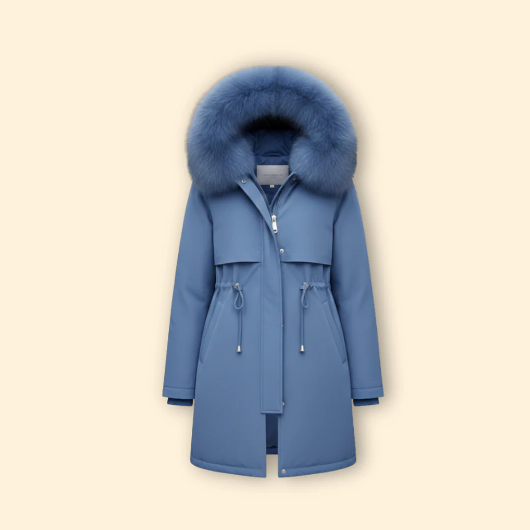 Women’s Hooded Jacket with Faux Fur Trim