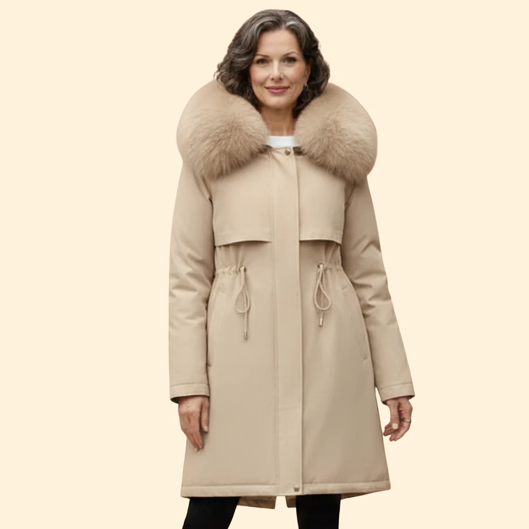 Women’s Hooded Jacket with Faux Fur Trim - Image 7