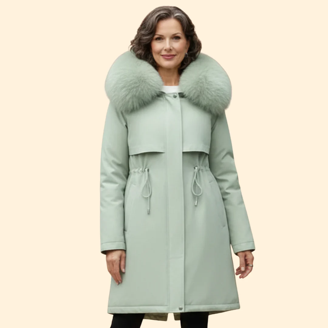 Women’s Hooded Jacket with Faux Fur Trim - Image 8