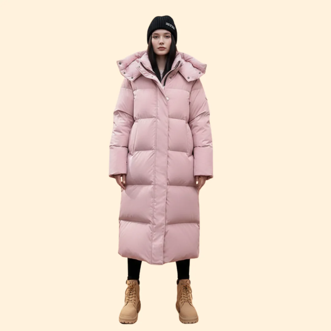 Women’s Hooded Long Puffer Jacket - Image 2