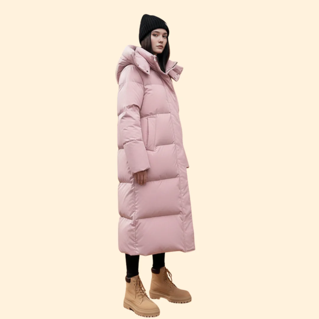 Women’s Hooded Long Puffer Jacket - Image 3