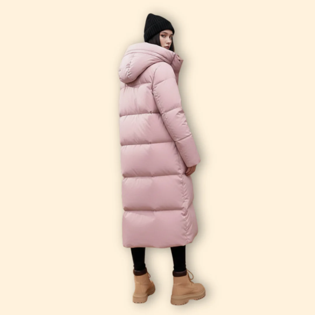 Women’s Hooded Long Puffer Jacket - Image 4