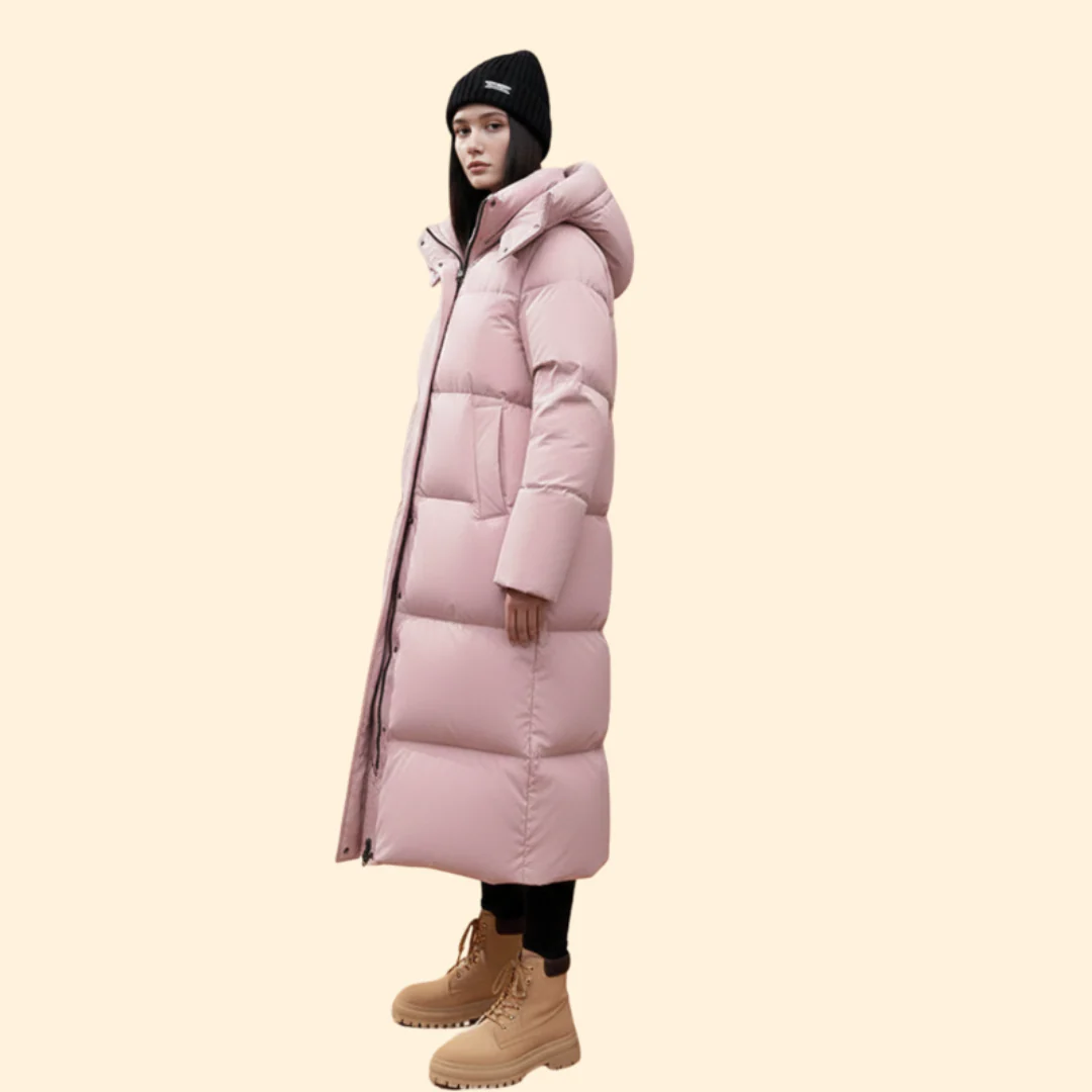 Women’s Hooded Long Puffer Jacket - Image 5