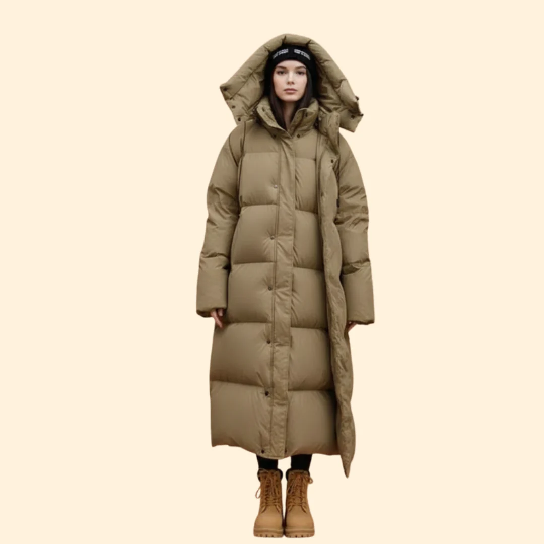 Women’s Hooded Long Puffer Jacket - Image 6
