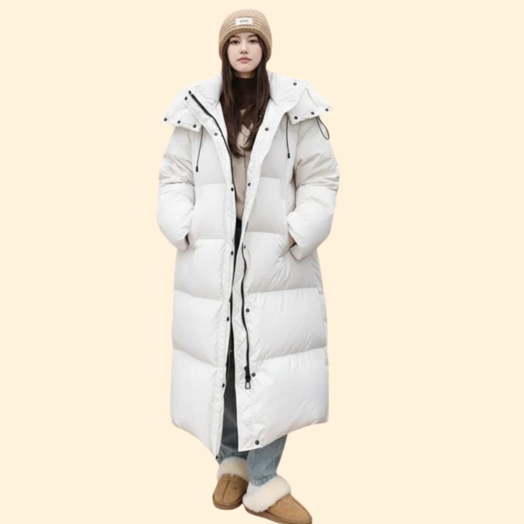 Women’s Hooded Long Puffer Jacket - Image 7