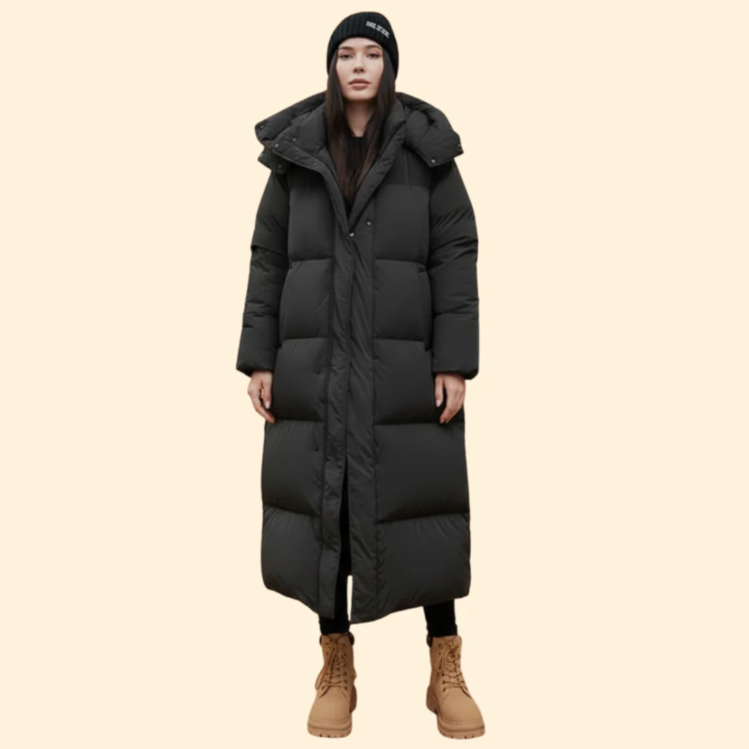 Women’s Hooded Long Puffer Jacket - Image 8