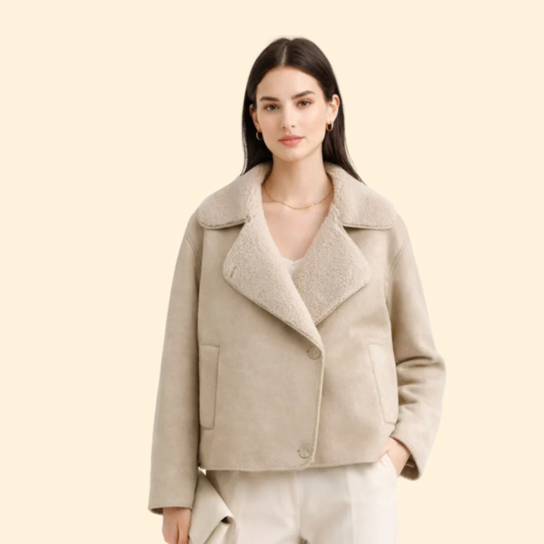 Women’s Jacket with Notched Collar and Buttons - Image 2