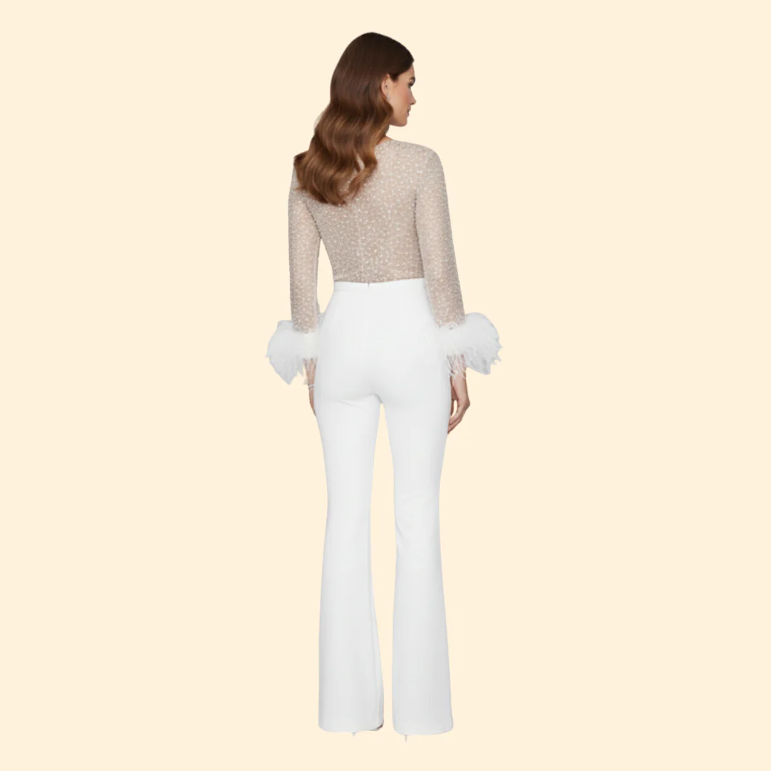 Women’s Jumpsuit with Sequined Top Design - Image 4