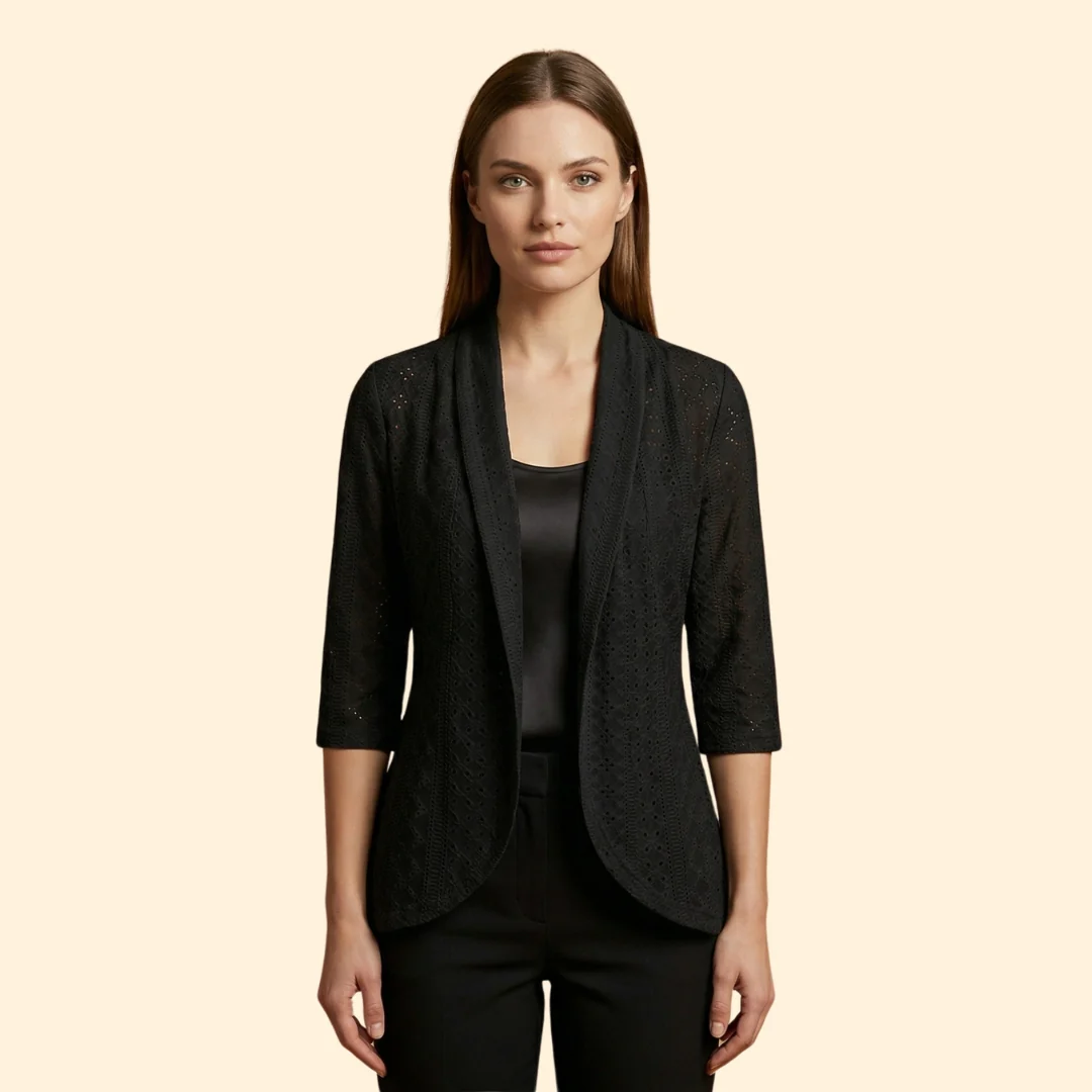 Women’s Kimono Jacket with Shawl Collar - Image 2
