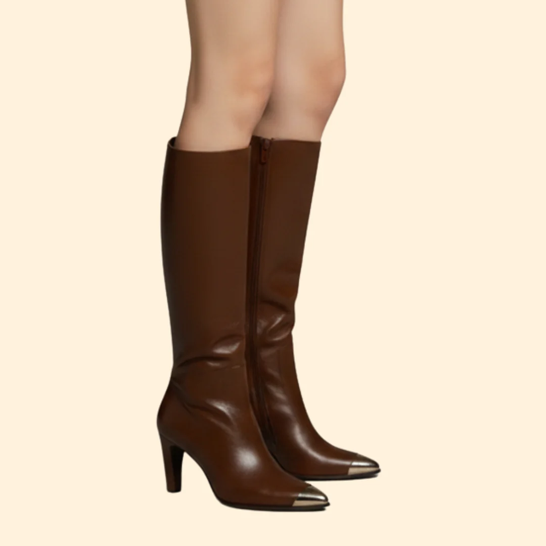 Women’s Knee-High Boot with High Block Heel - Image 3