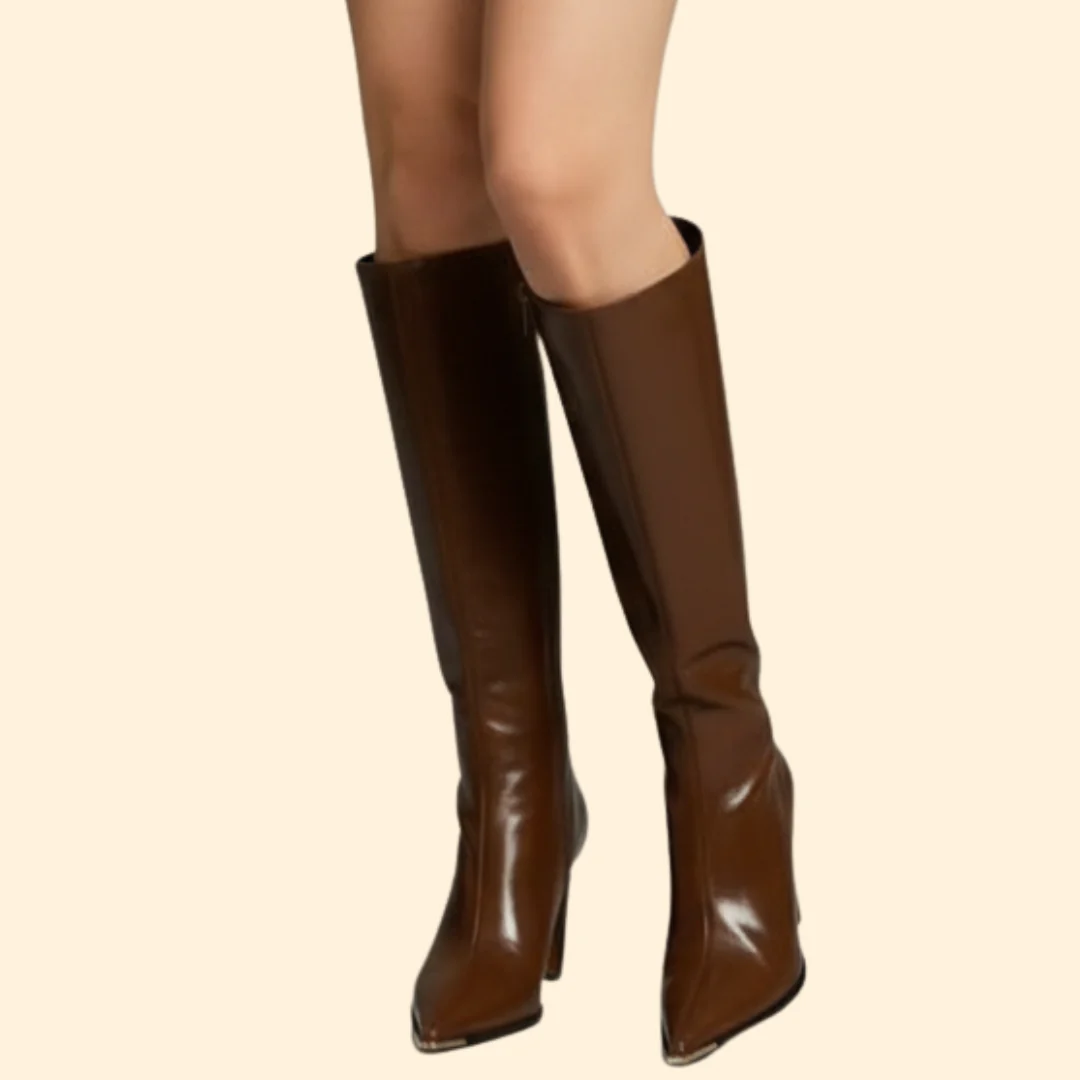 Women’s Knee-High Boot with High Block Heel - Image 4