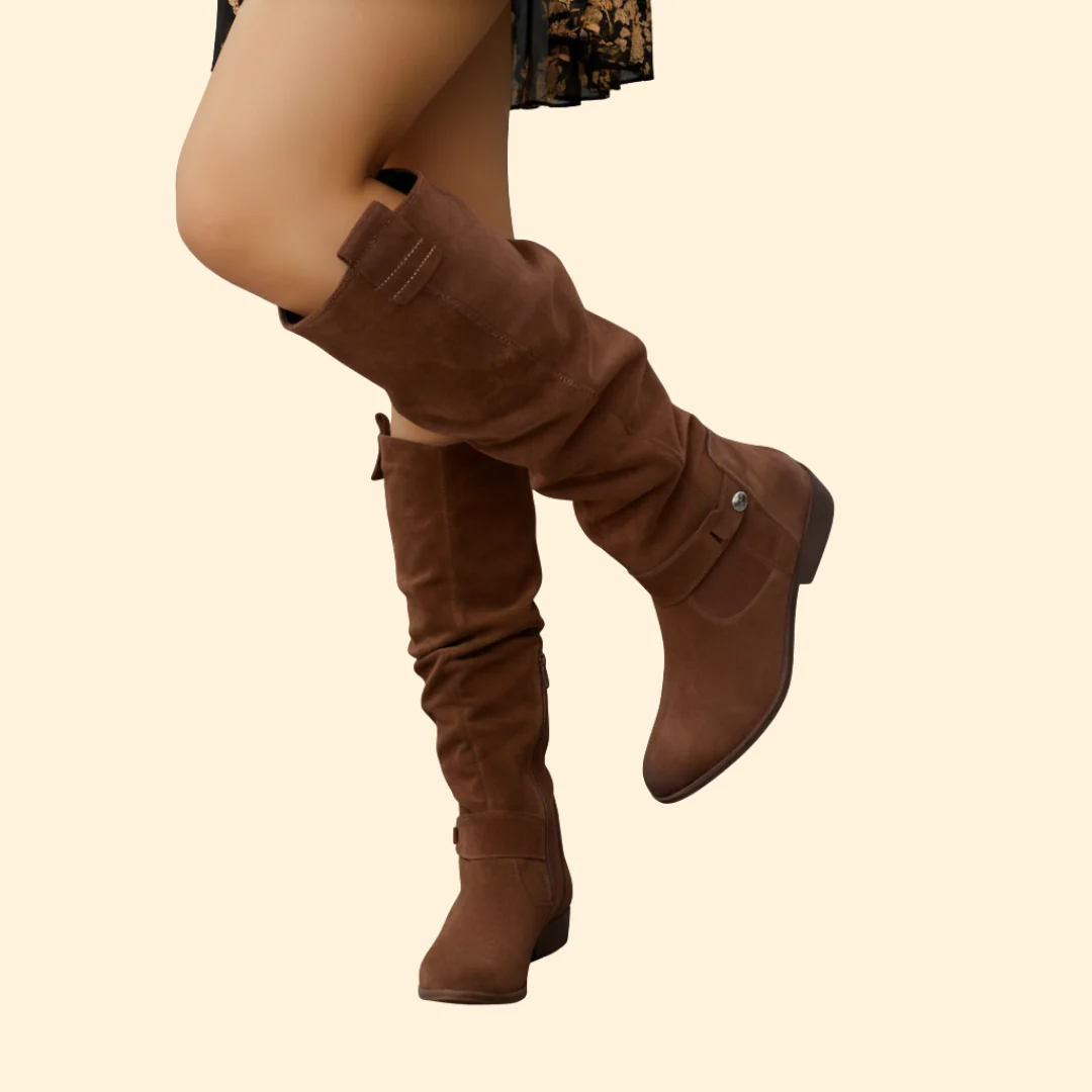 Women’s Knee-High Boots with Side Zipper - Image 4