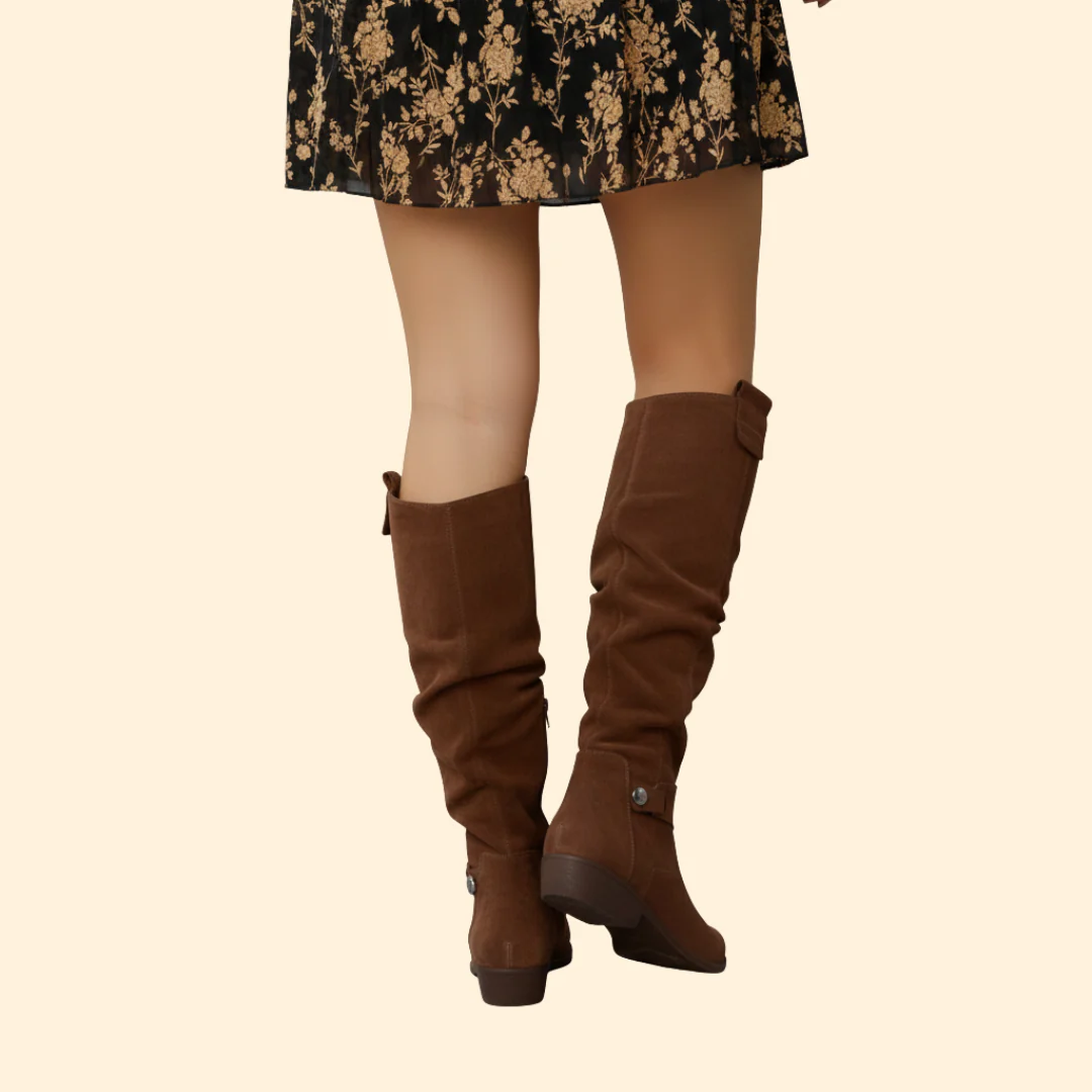 Women’s Knee-High Boots with Side Zipper - Image 5