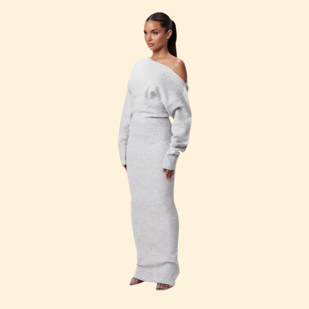 Women’s Knit Bodycon Cocktail Dress with One Shoulder - Image 6